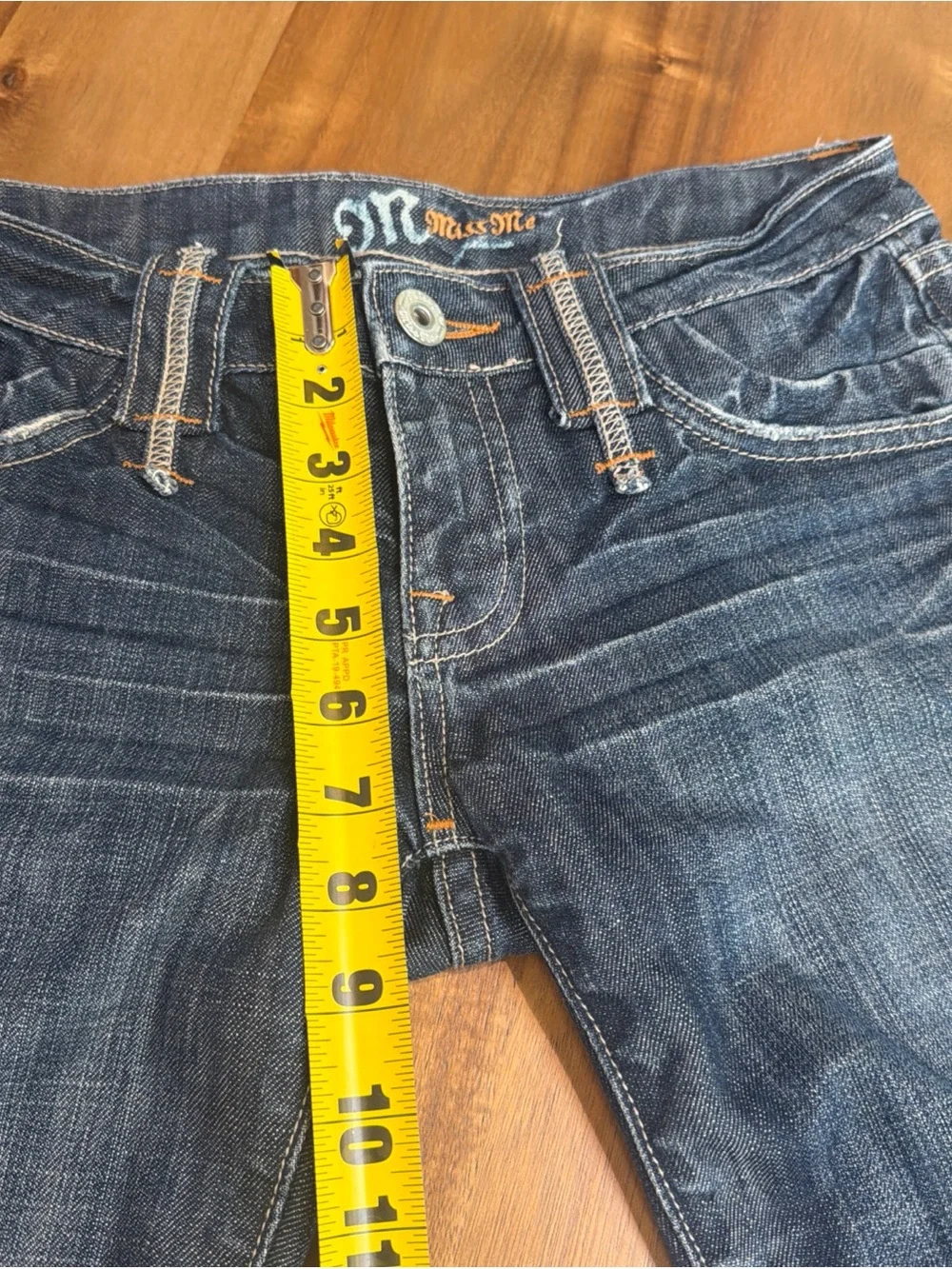 Miss Me Bermuda Shorts Women 28 Blue Denim 28 Raw Hem Distressed Y2K Jhorts